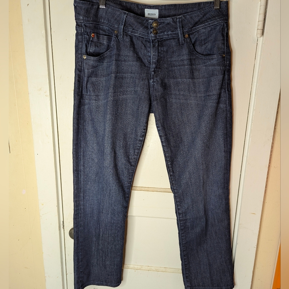 Hudson Crop Beth Baby Boot Blue Jeans Women's Size 31